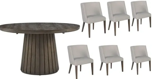 Magnussen HomeÂ® Kavanaugh 7-Piece Weathered Kona Brown Dining Table Set