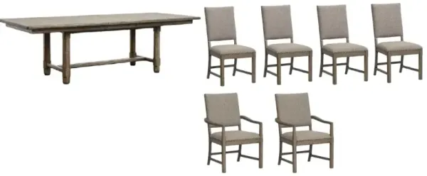 Magnussen HomeÂ® Claremont 7-Piece Smokey Taupe Dining Table Set