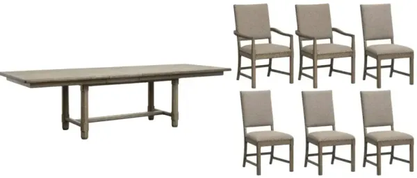 Magnussen HomeÂ® Claremont 7-Piece Gray/Smokey Taupe Dining Set
