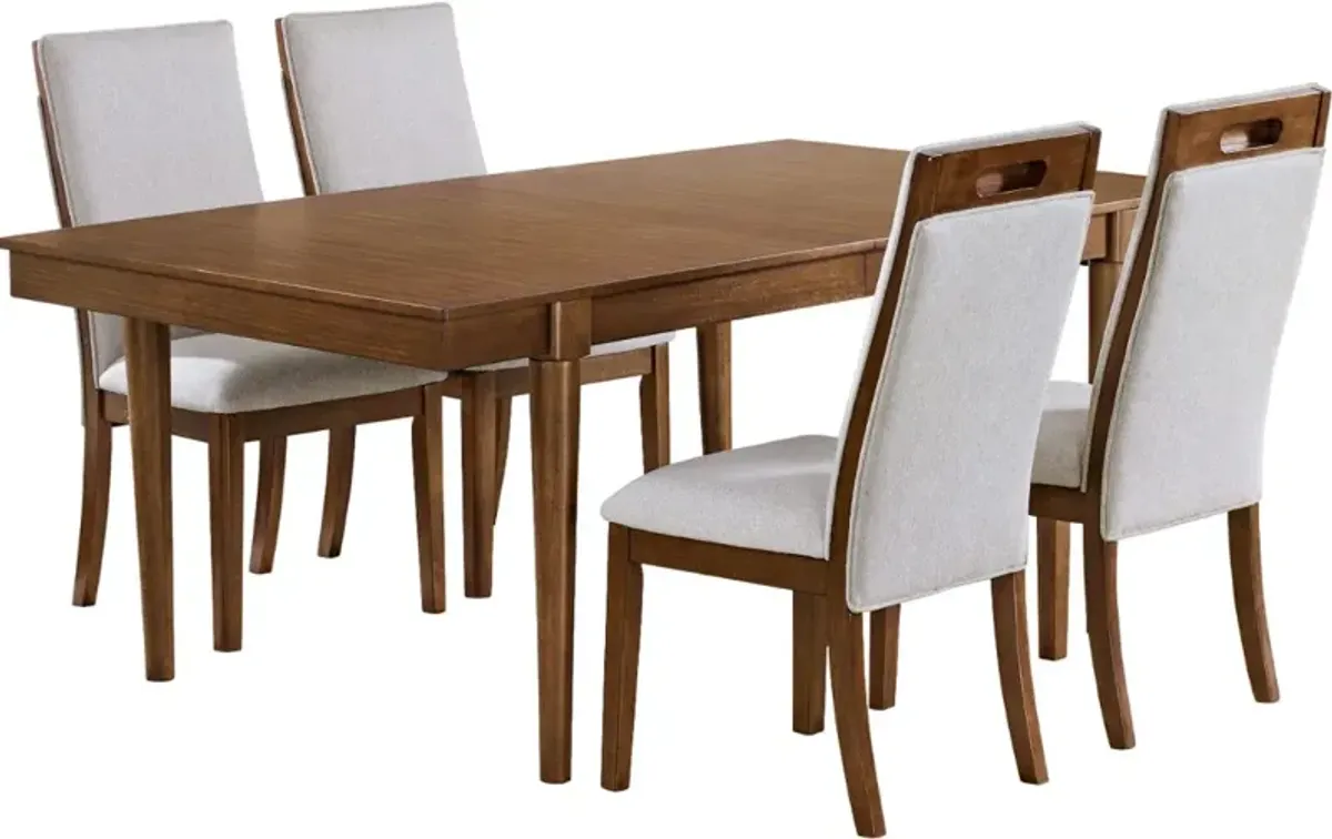 Signature Design by Ashley® Lyncott 5-Piece Brown Dining Extension Table Set