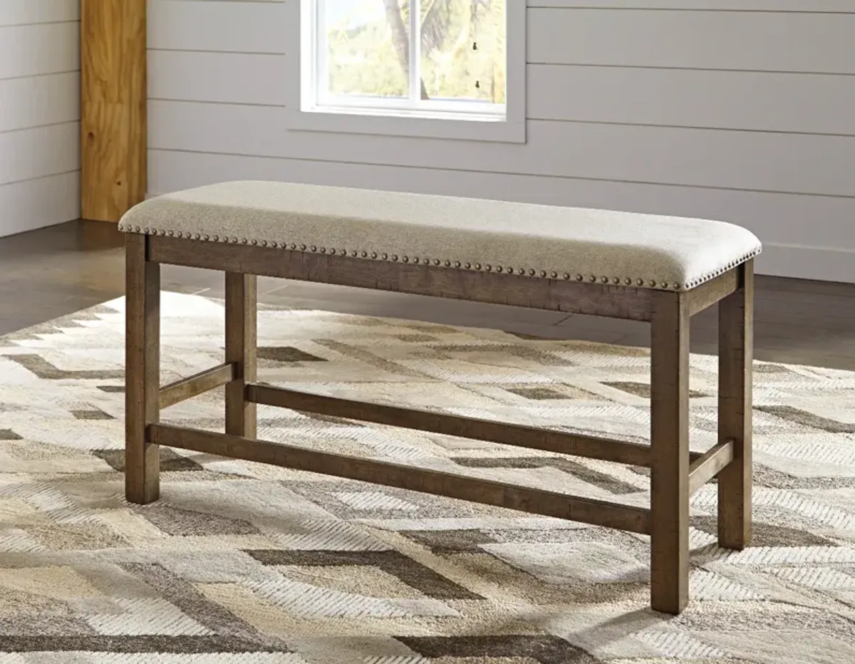 Signature Design by AshleyÂ® Moriville Beige Counter Dining Bench