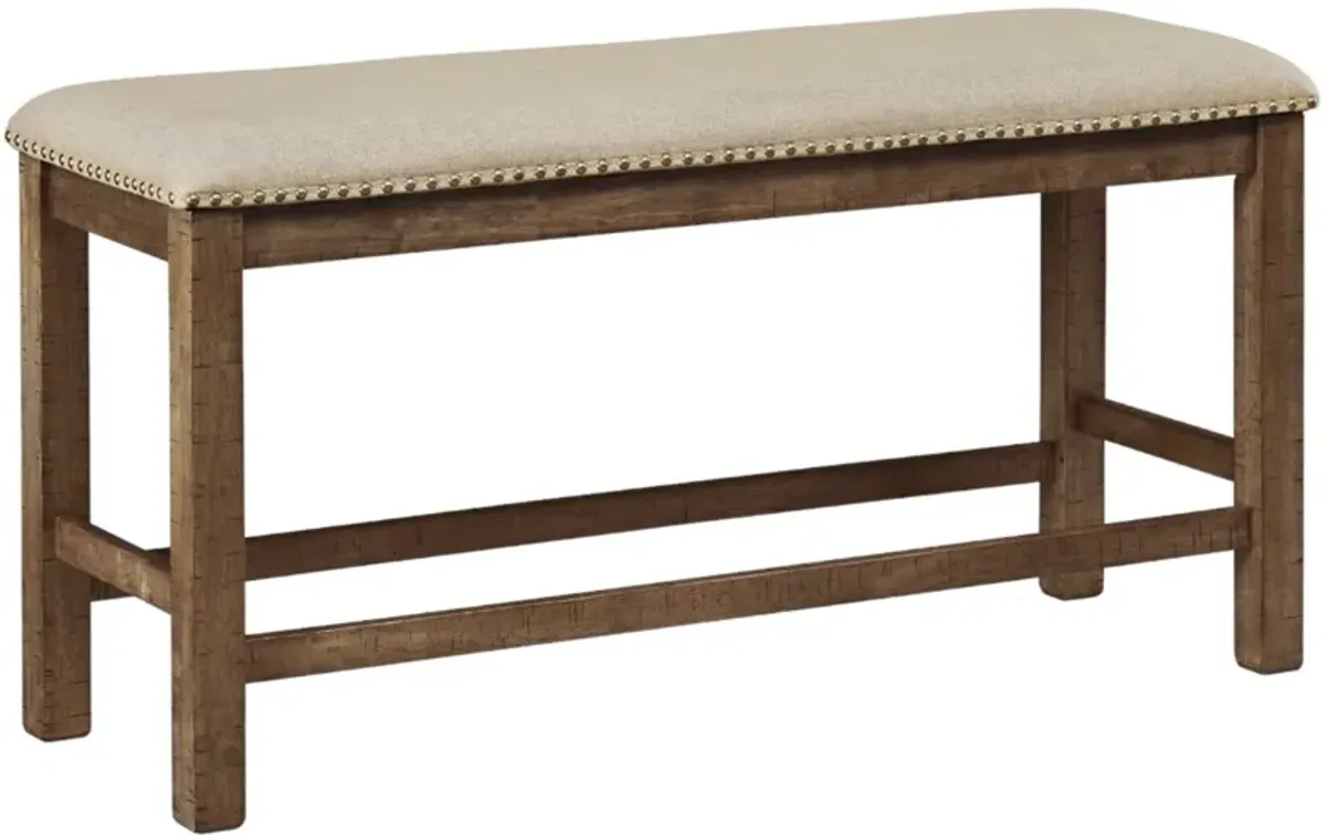 Signature Design by AshleyÂ® Moriville Beige Counter Dining Bench
