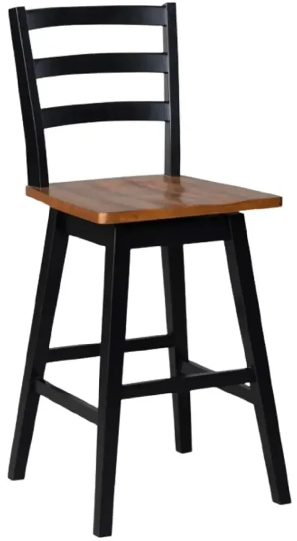 Signature Design by AshleyÂ® Wildenauer Black/Brown Tall Swivel Bar Stool