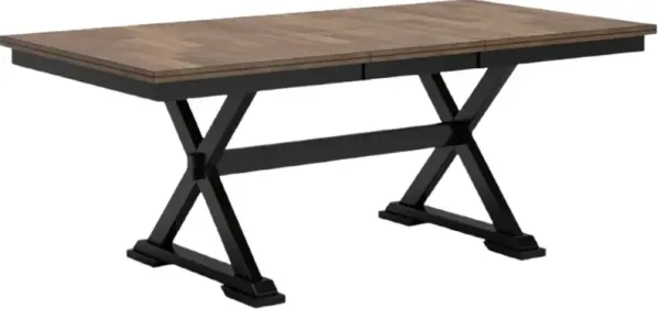Signature Design by AshleyÂ® Wildenauer Brown Dining Table with Black Base