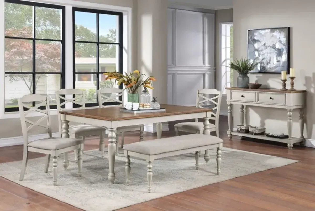 New ClassicÂ® Home Furnishings Jennifer 7-Piece Brown/White Dining Set