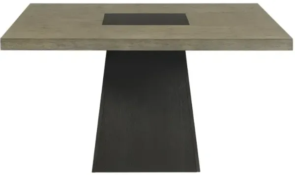 Elements International Jemma Gray Dining Table with Dark Espresso Base