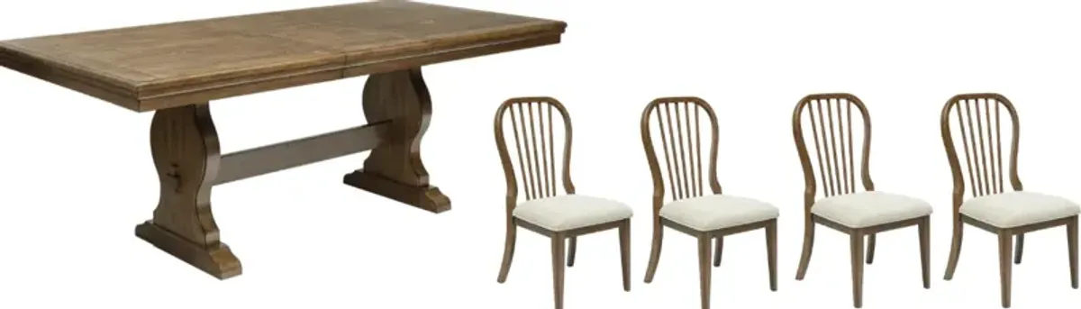 BenchcraftÂ® Sturlayne 5-Piece Brown Dining Table Set