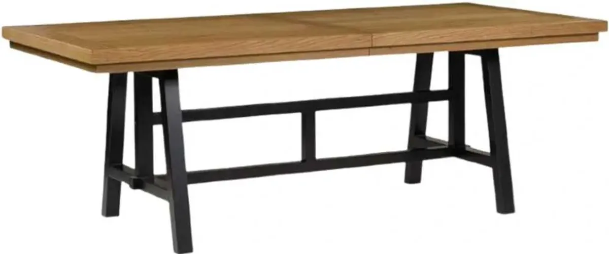 Signature Design by AshleyÂ® Galliden 6-Piece Beige/Black/Brown Extension Dining Table Set
