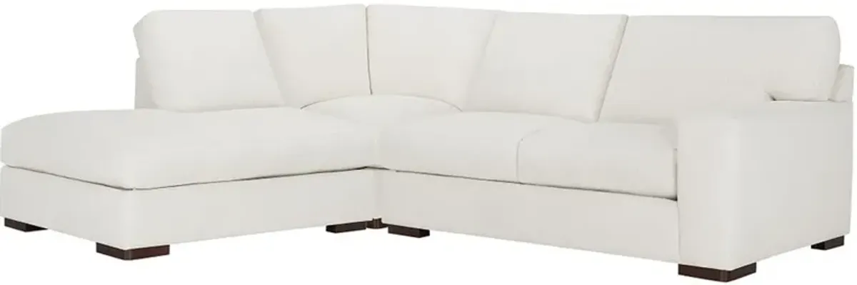 Kevin Charles Fine UpholsteryÂ® Veronica 3 Piece Sugarshack Glacier Chaise Sectional