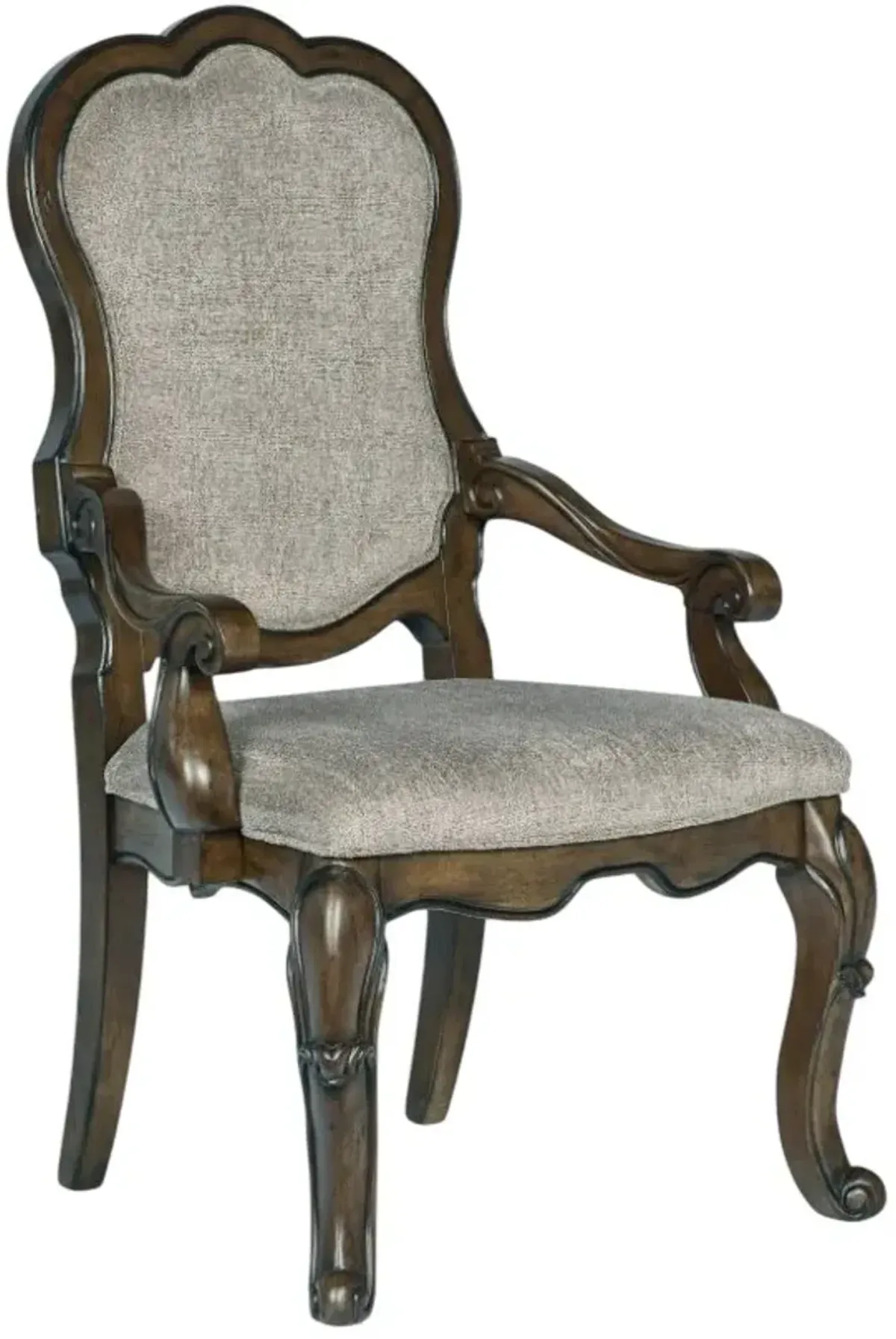 Signature Design by AshleyÂ® Maylee Dark Brown Upholstered Dining Arm Chair