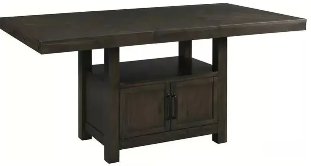 Elements International Colorado Dining Table With Wine Rack