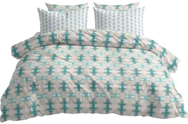 Laura Park Designs Blue Lagoon 5-Piece Full/Queen Duvet Cover Set