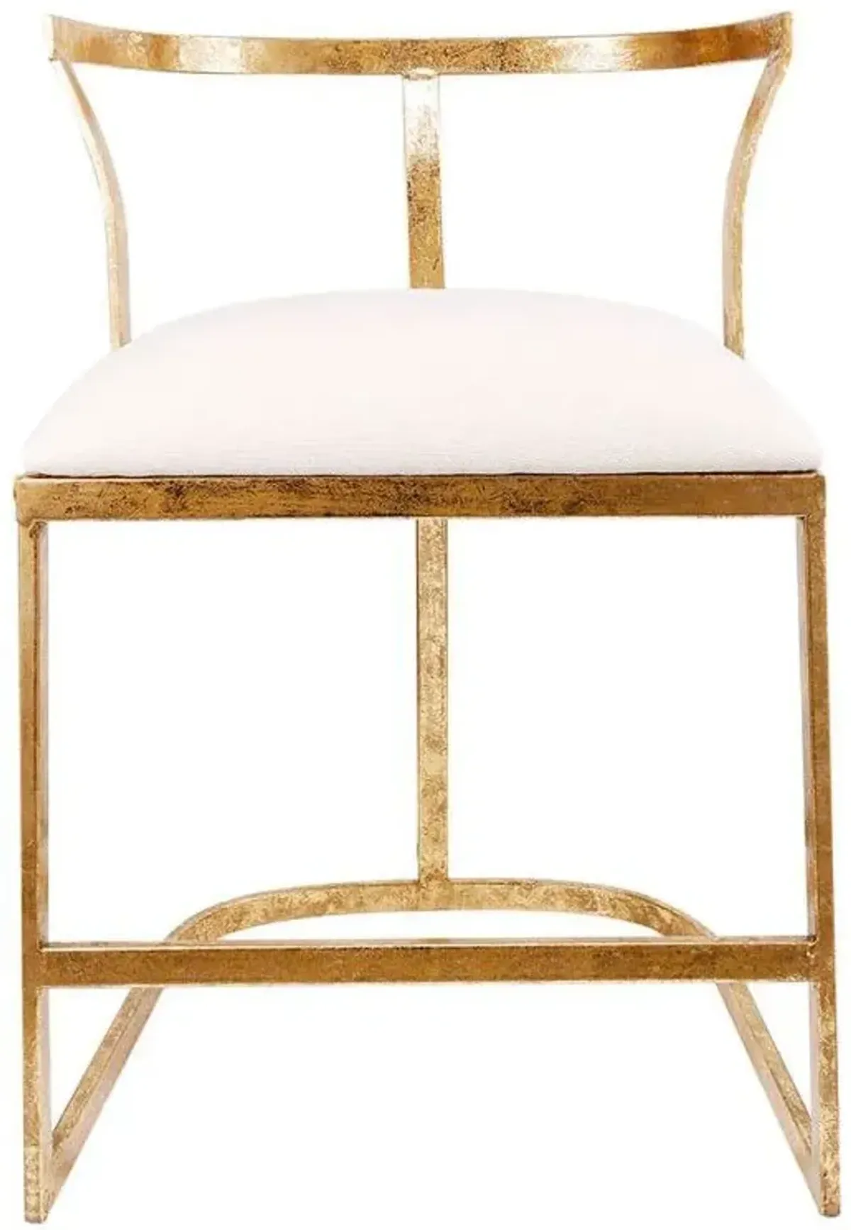 A & B Home Cavendish Gold/White Accent Chair