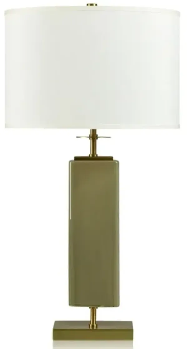 Stylecraft Dann Foley Lifestyle Olive Green Crackled and Glazed Table Lamp