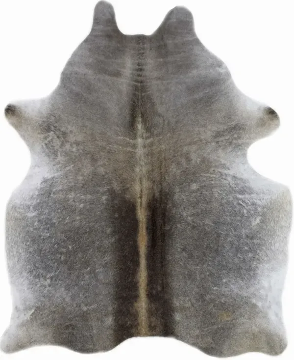 BS TradingÂ® Natural Dark Gray Medium Cowhide Throw Rug