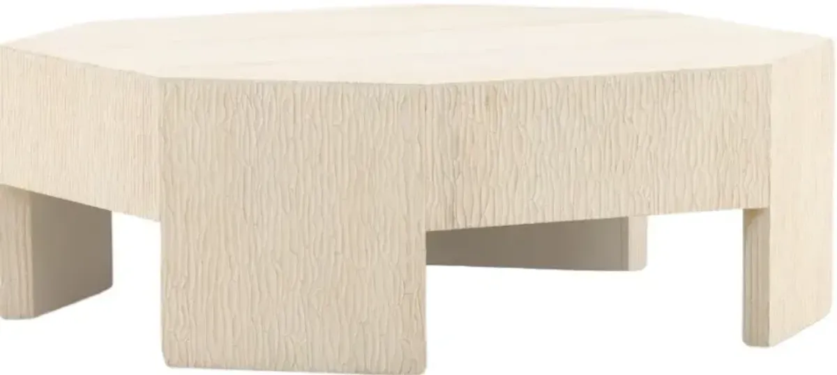 Dovetail Furniture Gia Whitewash Cocktail Table