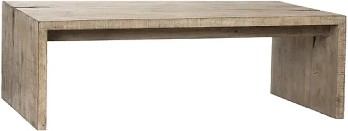 Dovetail Furniture Merwin Light White Wash Coffee Table