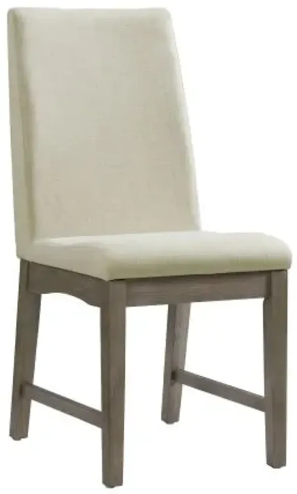 Elements International Dapper Gray Dining Side Chair