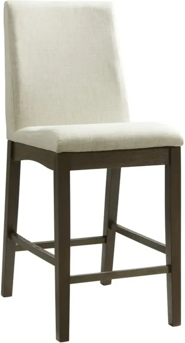 Elements International Dapper White Counter Stool