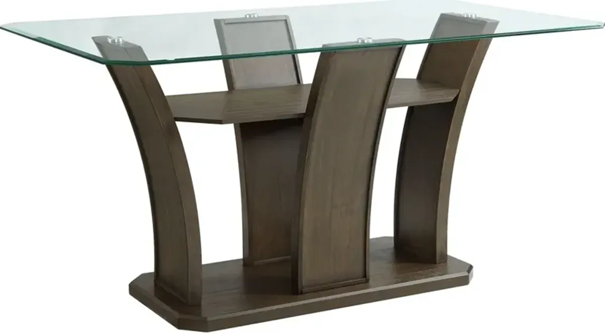 Elements International Dapper 5-Piece Brown Counter Height Dining Set