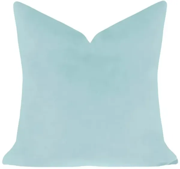 Laura Park Designs Spa Blue Cotton Velvet 22 x 22 Pillow