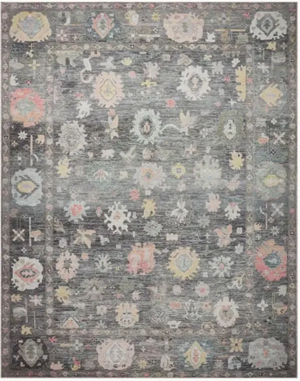 Loloi II Elysium Charcoal/Multi 5'x8' Area Rug