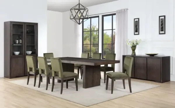 Steve Silver Co. Evan 5-Piece Green/Walnut Dining Set