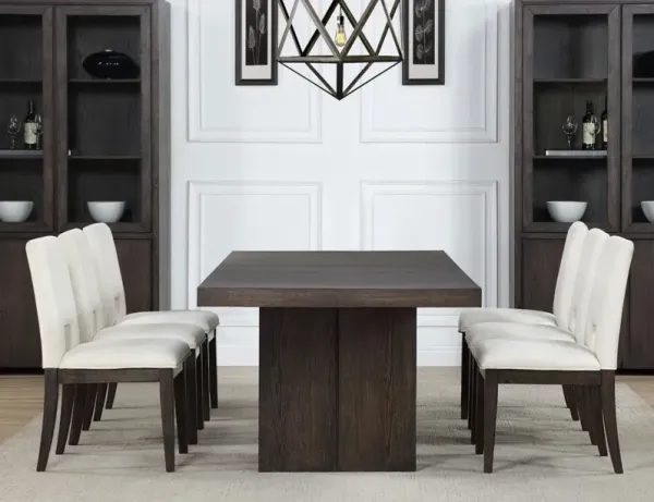 Steve Silver Co. Evan 7-Piece Brown/White Dining Table Set