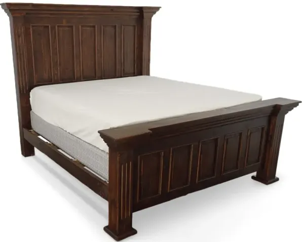 Vintage Furniture Chalet Walnut Queen Panel Bed