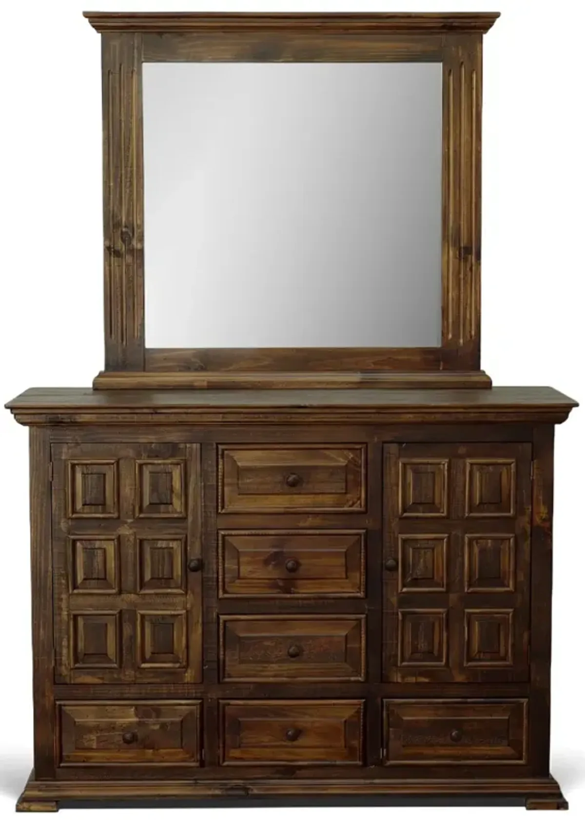 Vintage Furniture Chalet Walnut Mirror