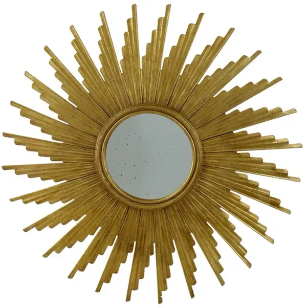 Zeugma Imports Starburst Gold Wall Mirror