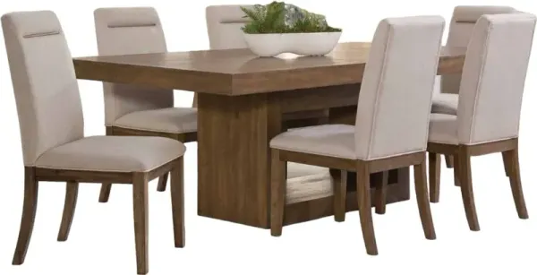 Steve Silver Co. Garland 7-Piece Beige/Toffee Dining Set