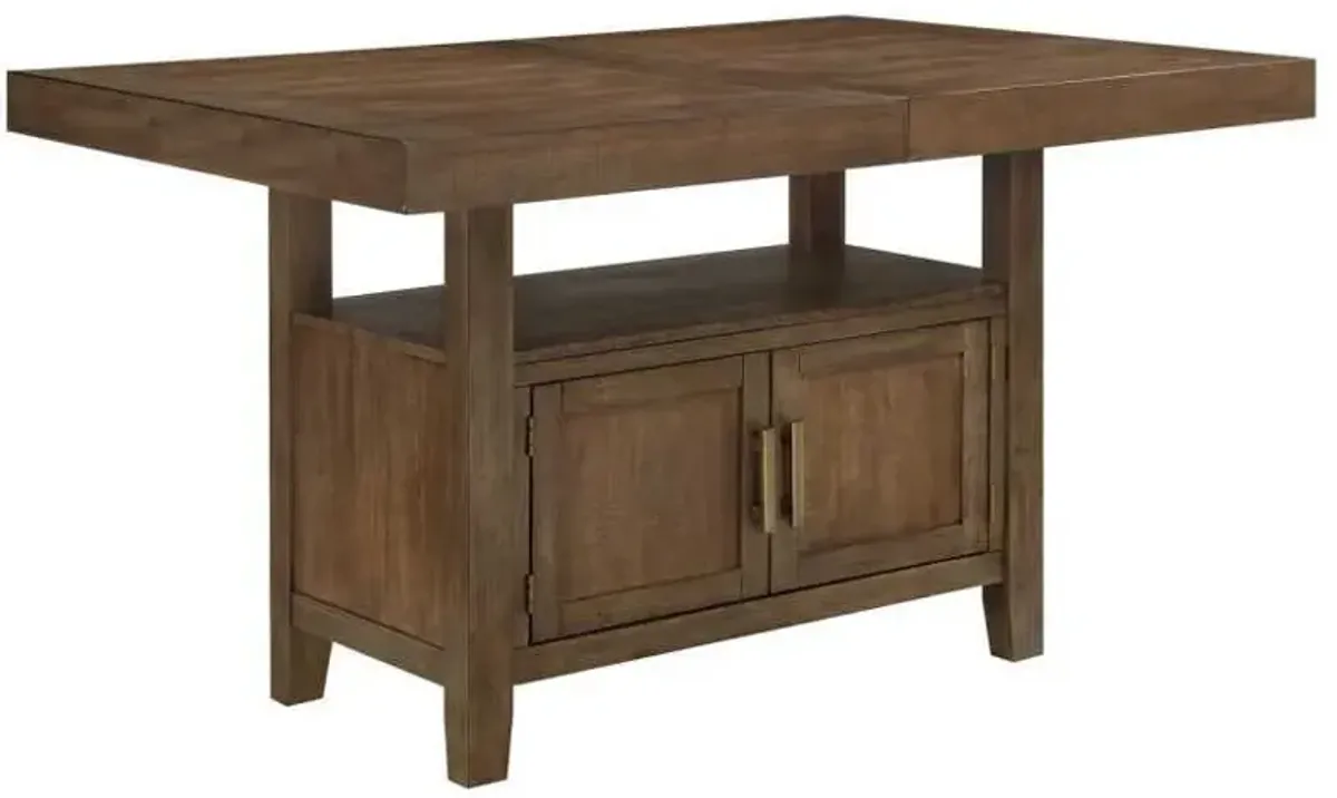 Steve Silver Co. Garland 7-Piece Distressed Toffee/Gray Counter Dining Table Set