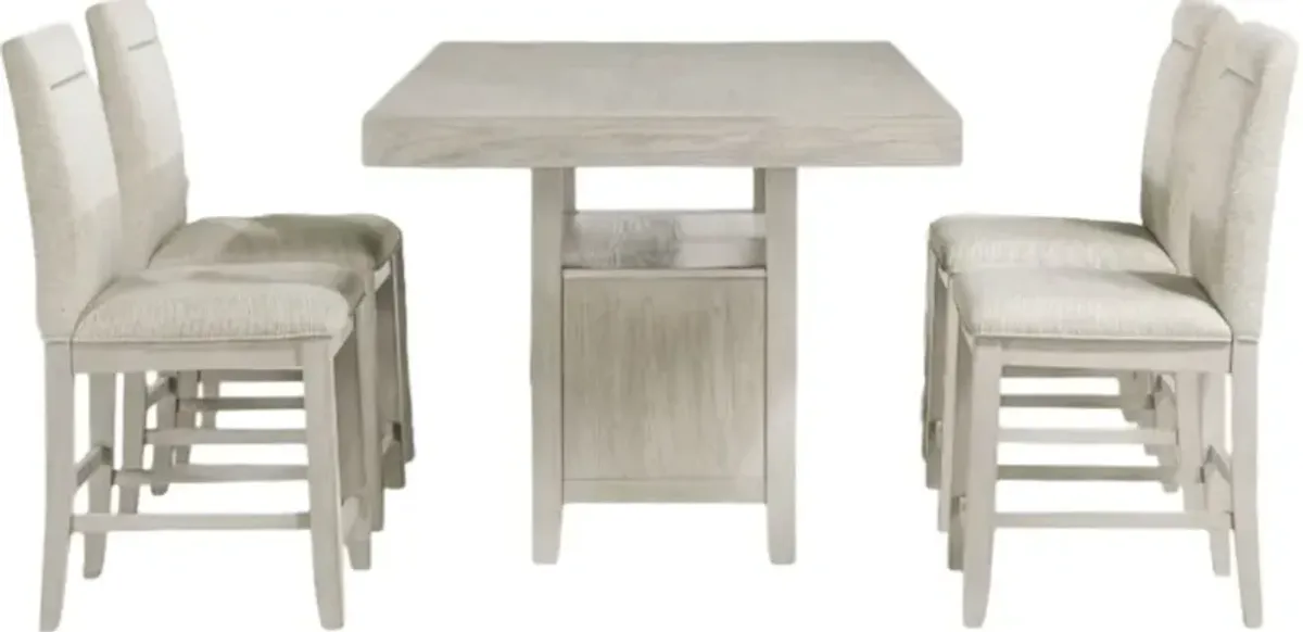 Steve Silver Co. Garland 5-Piece Greige/Oatmeal Counter Height Dining Set