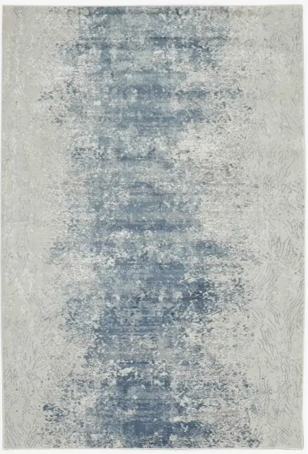 KAS Rugs Generations Blue/Ivory Illusions 9'x13' Area Rug