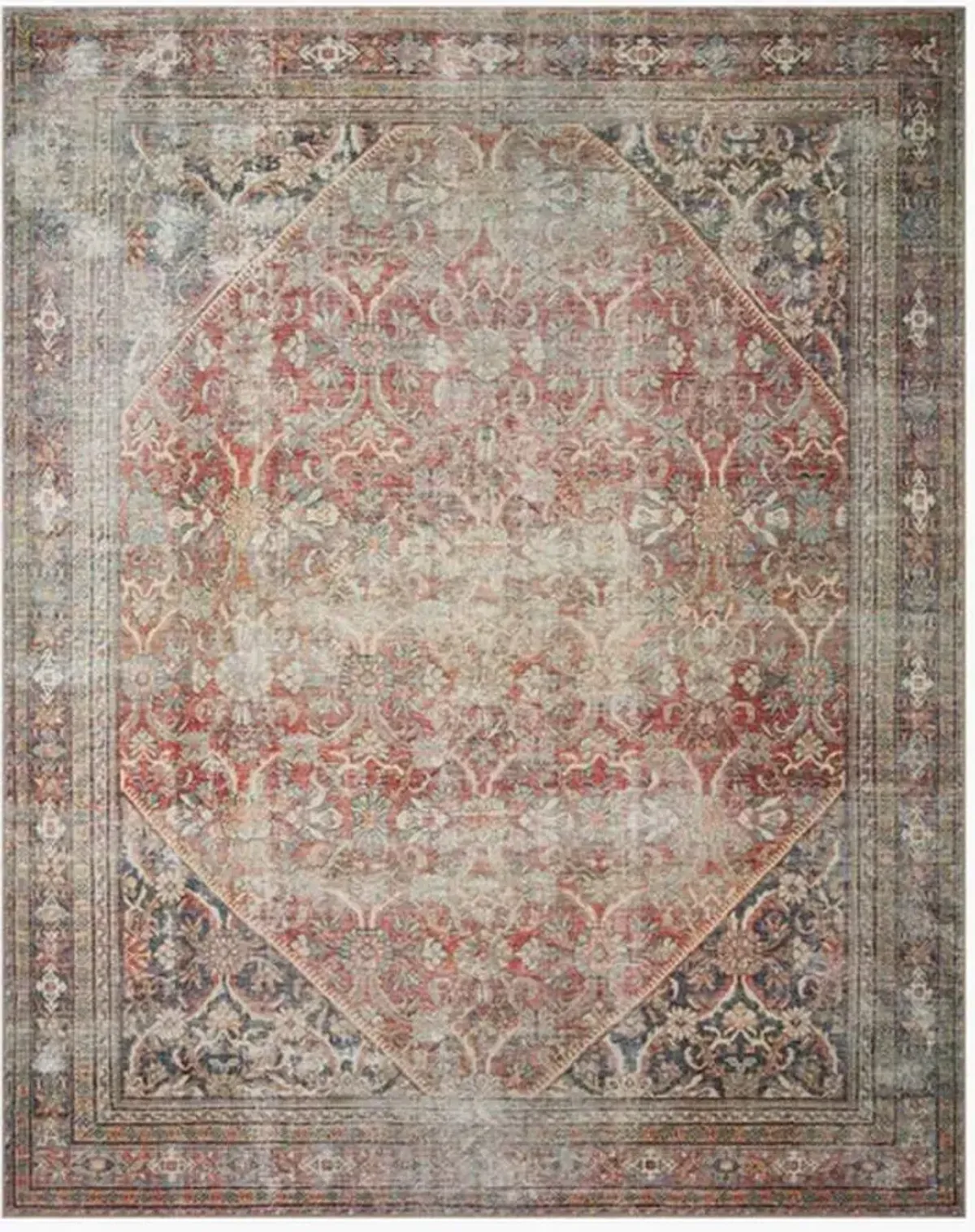 LoloiÂ® Rugs Georgie Red/Navy 5'x8' Area Rug