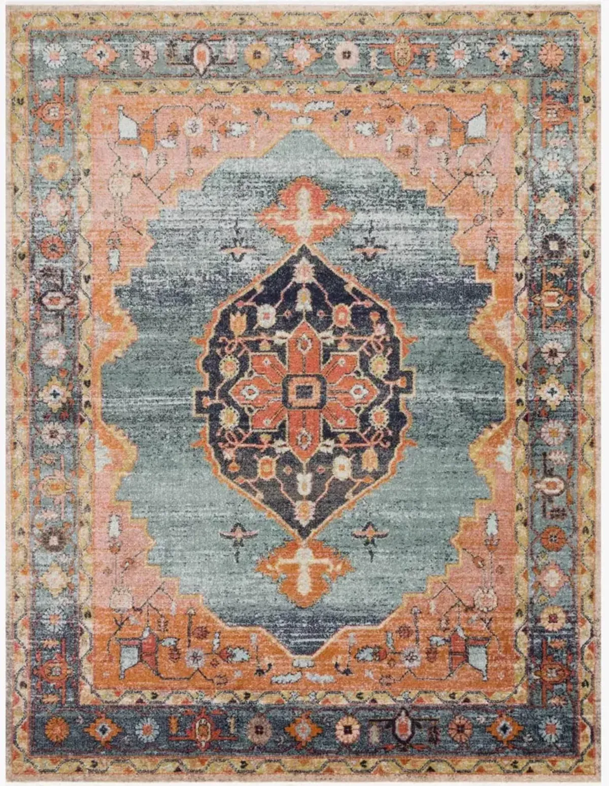 LoloiÂ® Rugs Graham Blue/Sunrise 5'x8' Area Rug