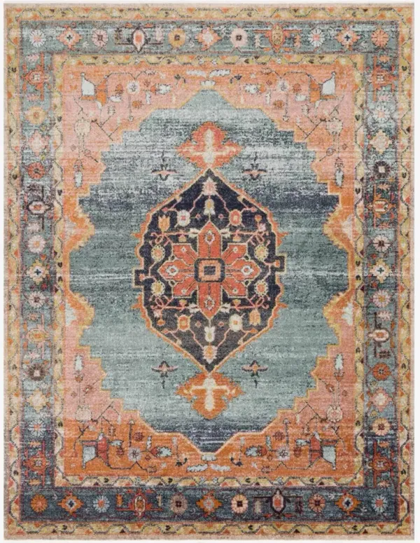 LoloiÂ® Rugs Graham Blue/Sunrise 5'x8' Area Rug