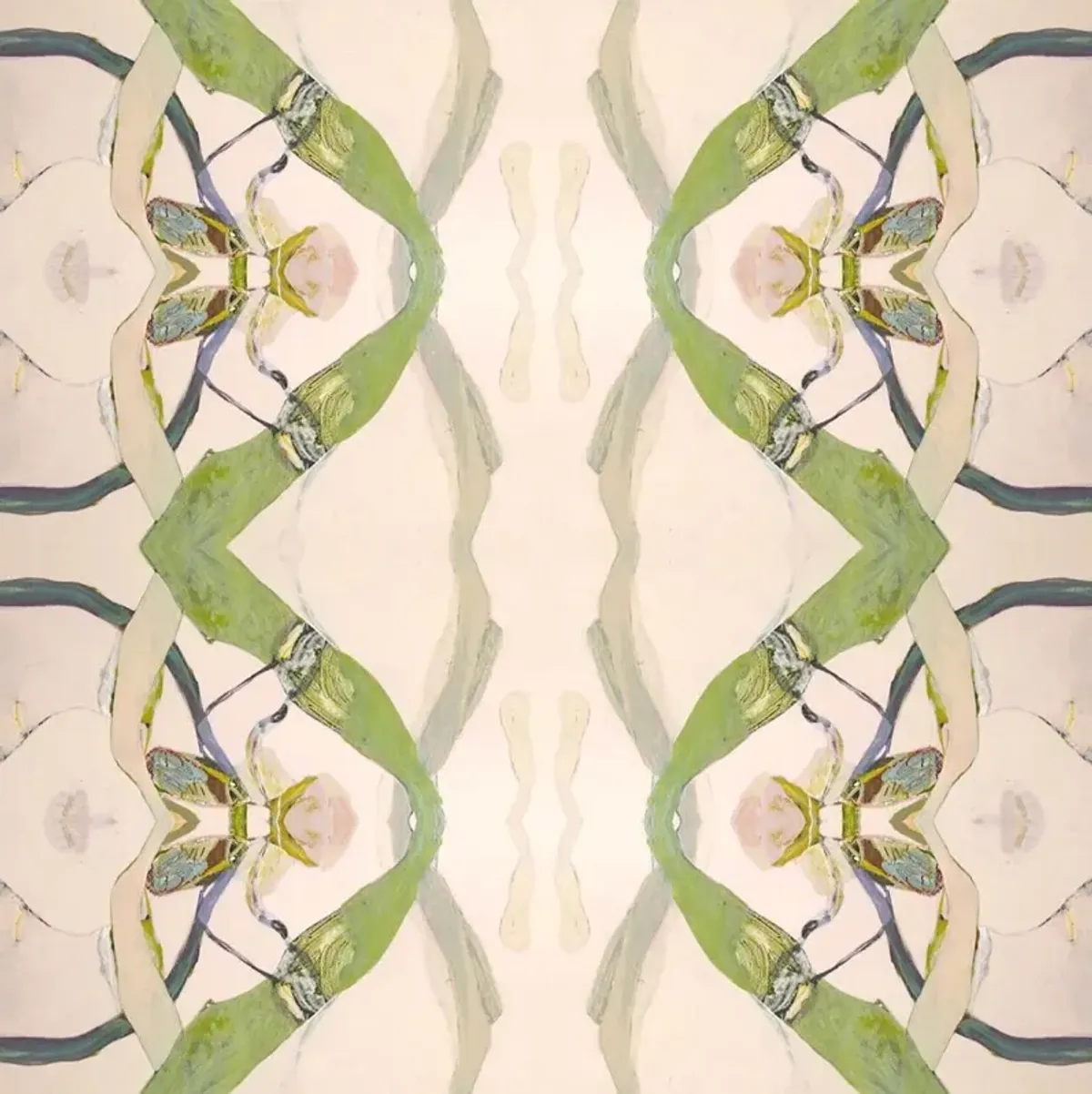 Windy O'Connor Green Moth Toss Pillow 