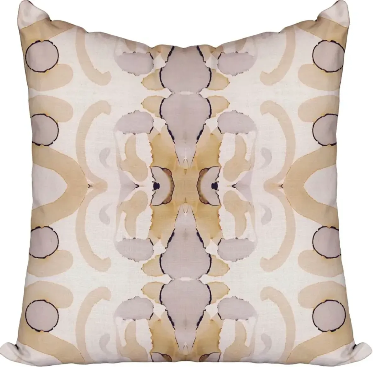 Windy O'Connor Greys and Lattes Moth Toss Pillow