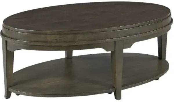 England Furniture Nicolette Charcoal Oval Cocktail Table
