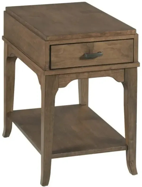 England Furniture Nicolette Brown Rectangular Chairside Table