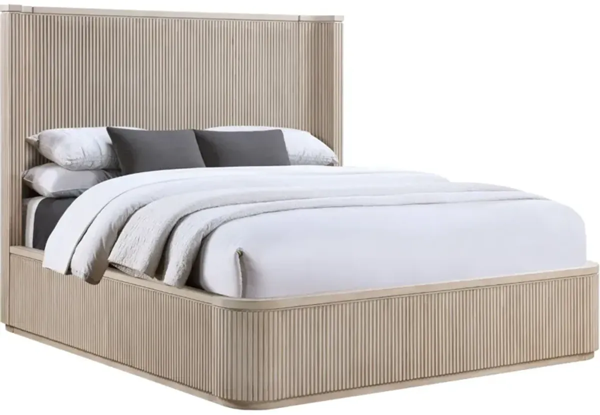 Steve Silver Co. Henry Tan Reeded King Panel Bed