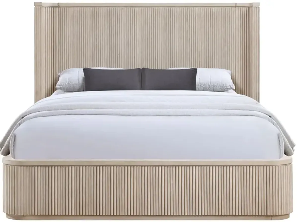 Steve Silver Co. Henry Tan Reeded Queen Panel Bed