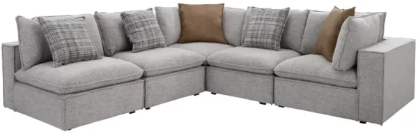 Henglin Home Paloma Jute 5 Piece Power Sectional