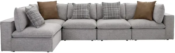 Henglin Home Paloma Jute 5 Piece Power Sectional