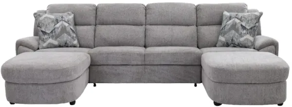 Henglin Home Riviera Platinum 3 Piece Power Reclining Sectional