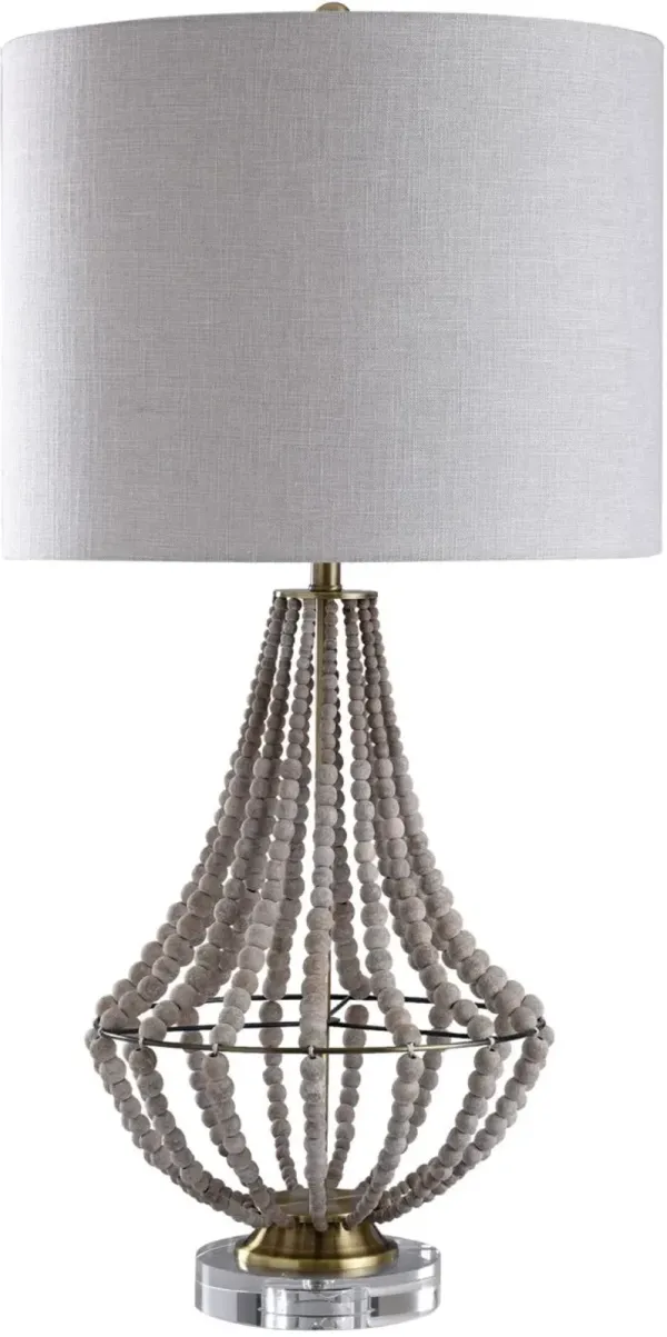 Harp & FinialÂ® Aurora Natural Wood Table Lamp