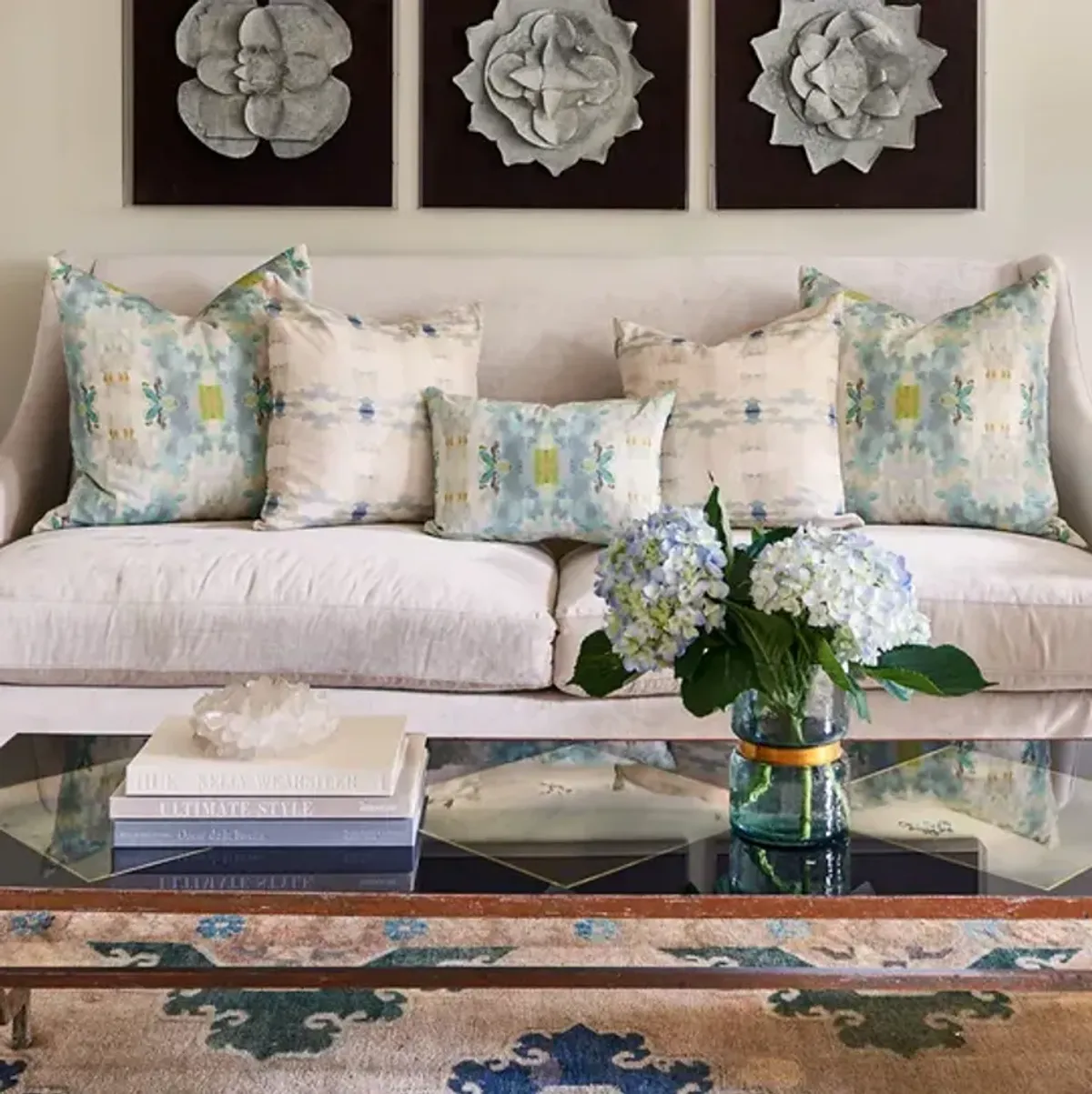 Laura Park Designs Coral Bay Green 14" x 20" Lumbar Pillow