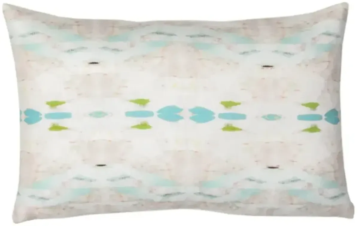 Laura Park Designs Flower Child Blue 14" x 20" Lumbar Pillow